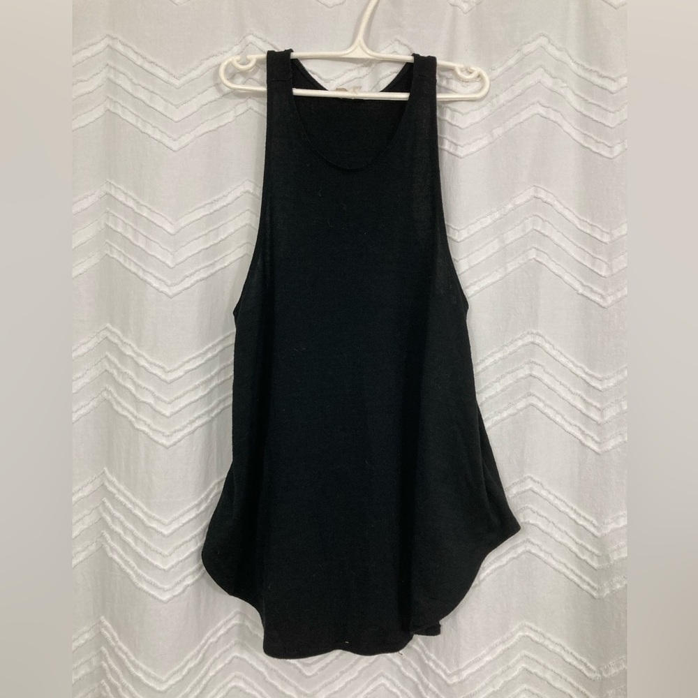 Aritzia Black racer back tank from- wilfred free. Size medium